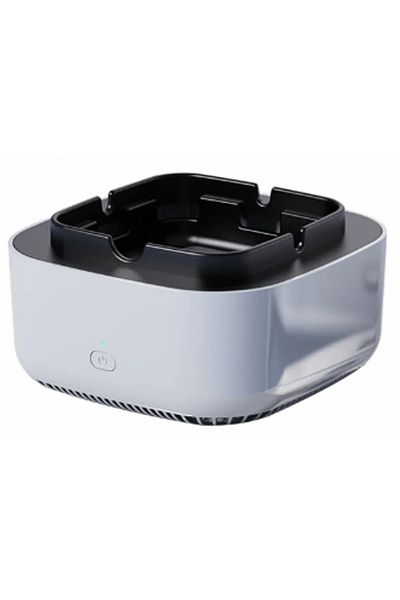 Influential Tech Electric Ashtray with Suction, Air Purifier, Filter, 1200mAh, Blue, for Home/Car/Office