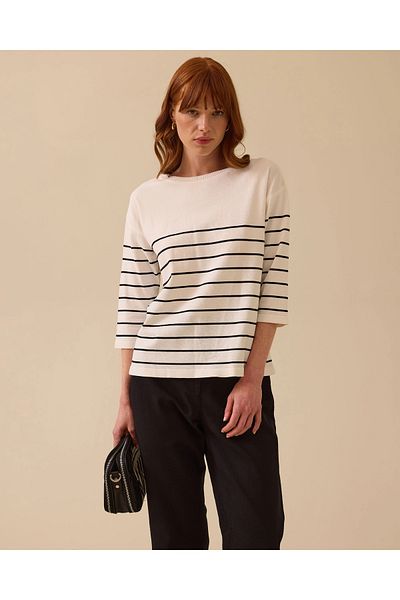 SEÇİL Button Detailed Striped Knitwear Blouse