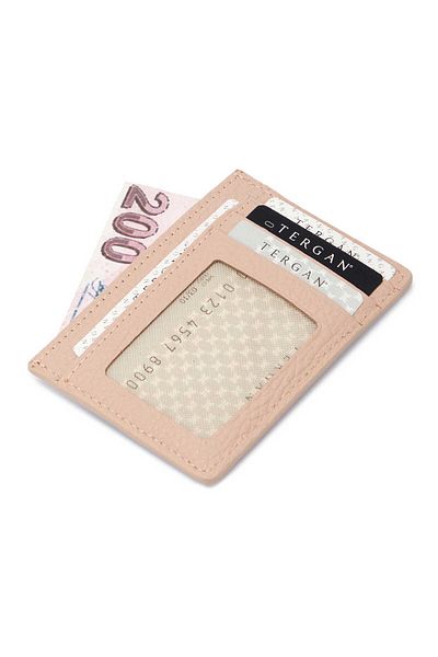 Tergan Powder Leather Unisex Credit Card Holder - S1Kk00001676-S94