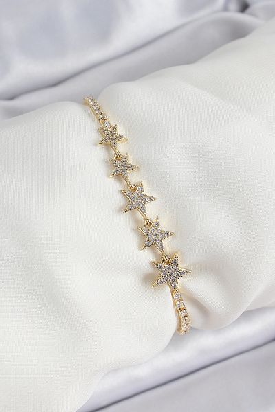 BESKAR Brass Gold Color Star Model Women's Bracelet