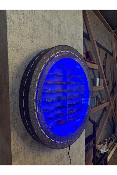 tablohouse Araba Rafı Şeffaf Mika kapaklı ışıklı Mobilya