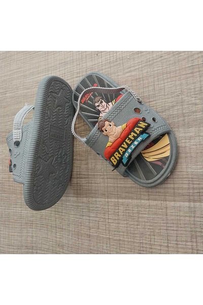 GEZER Braveman Patterned Summer Boy's Slippers Eva Non-Slip Sole Small Pattern (1No Large Recommended)