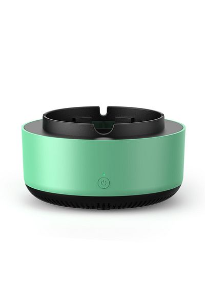 Influential Tech Electric Ashtray with Suction, Air Purifier, 4 Filters, Air Freshener, Battery, Green