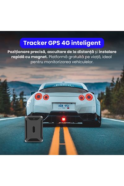 Spionescu 4G GPS tracker with strong magnet, 10,000 mAh battery, real-time location via app, audio monitoring