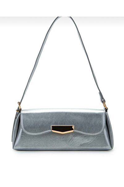 selma demir Geantă de umăr dreptunghiulară Silver Axe pentru femei