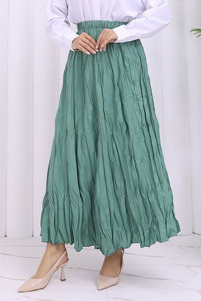 Bestenur Kraşlı Bohemian Φούστα 1398 - Μέντα