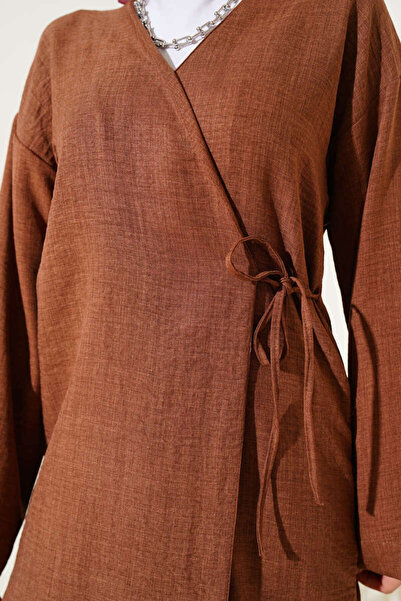 VOLT CLOTHİNG Női oldalra kötött kimonó dupla szett