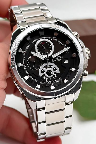 Ferrucci Function Men's Wristwatch, Steel Band & Special Design, 3Atm Water Resistant Silver-Black Sdfe