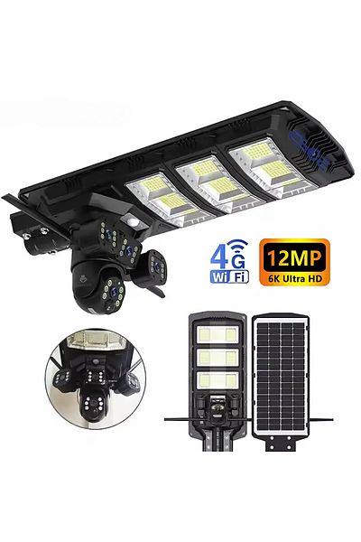 Spionescu Surveillance camera, Q7, 12MP, integrated solar panel, 4G connection, color night vision