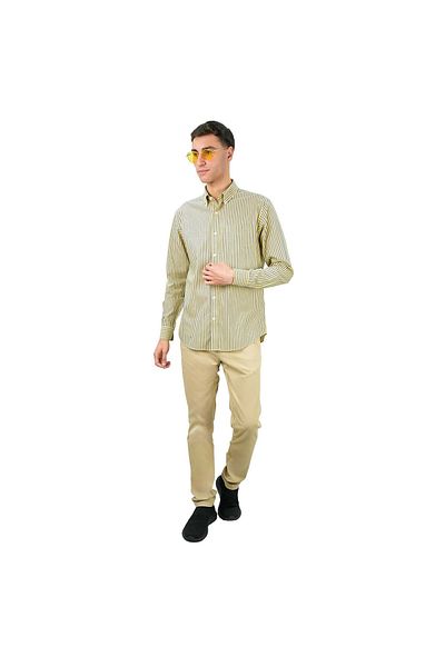 Giordano Men's Wrinkle-Free Long Sleeve Cotton Oxford Shirt