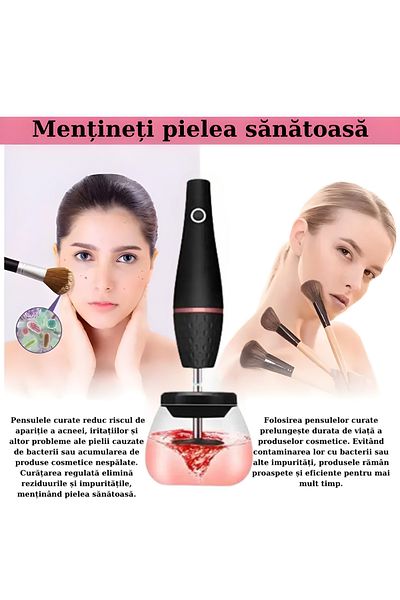 OEM Automatic Device - Cleaning and Drying Makeup Brushes, Wireless, Usb, 2 Speeds, Set, Portable