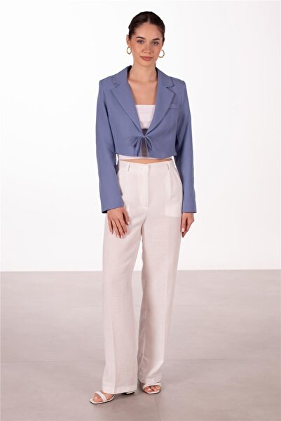 BARRELS AND OIL Women's Linen Palazzo Pants - White