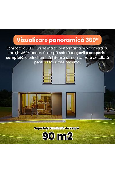 Spionescu Surveillance camera, Q7, 12MP, integrated solar panel, 4G connection, color night vision