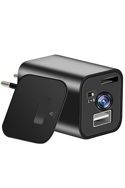 Spionescu USB charger with 1080P hidden camera, motion detection, loop recording, no Wi-Fi