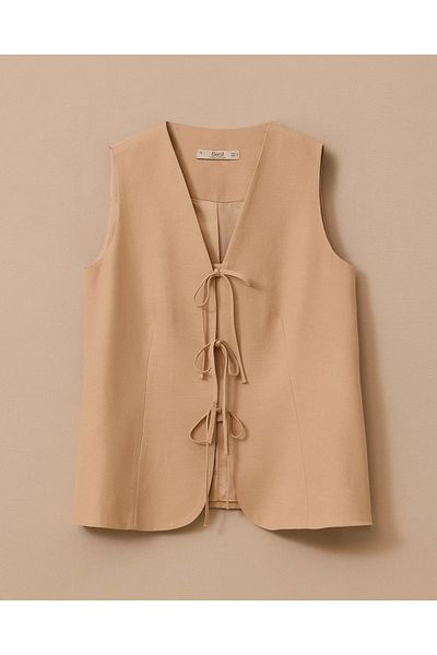 SEÇİL Lace Detailed V-Neck Vest