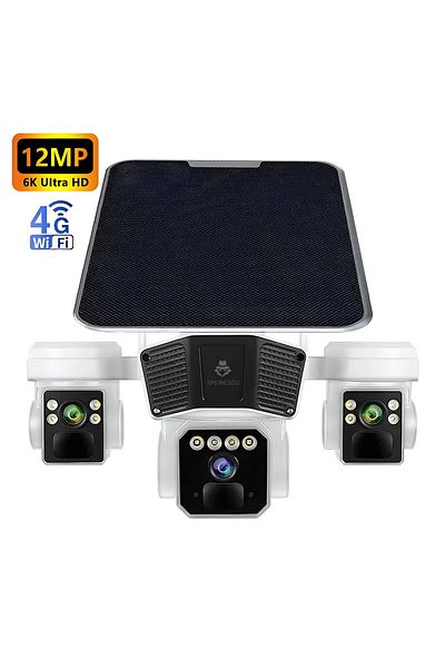 Spionescu Surveillance camera, Q6, 12MP, integrated solar panel, 4G and Wi-Fi connection, SIM slot