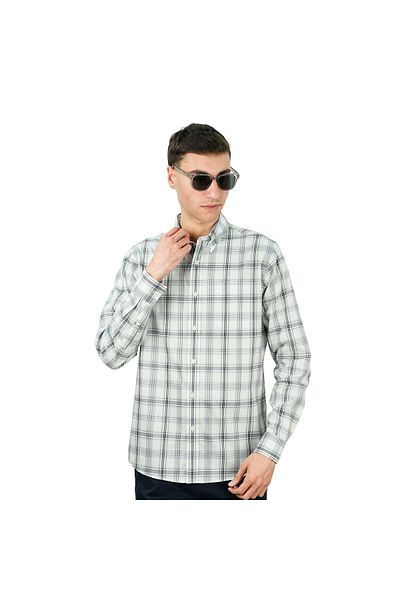 Giordano Men's Wrinkle-Free Long Sleeve Cotton Oxford Shirt