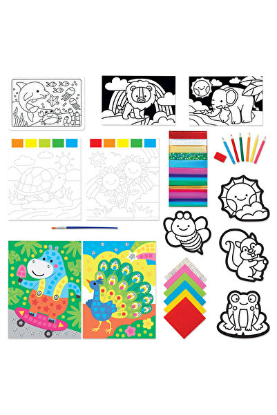 Addo Out Of The Box Travel Activity Pack | Painting, Colouring, Puzzle | Entertainment Set for Kids