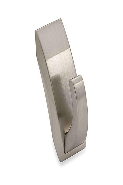3M Command Damage-Free Multi-Purpose Durable Adhesive Hook with 2 Strips Brushed Nickel Medium