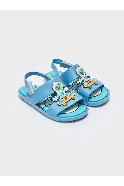 LC Waikiki Lcw Steps Blue Patch Detailed Baby Boy Sandals