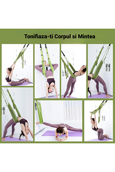 OEM Hamac pentru yoga aerian, curea de stretching, echipament de stretching cu ancoră pentru ușă, aparat de antrenament pentru flexibilitate