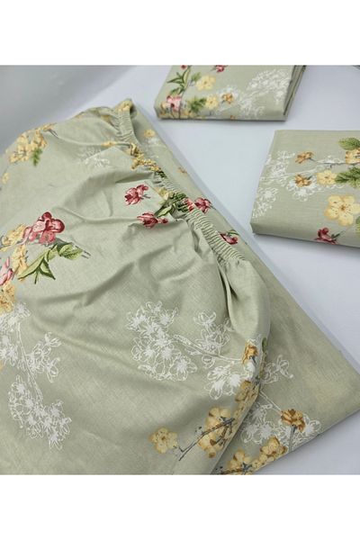 pınarhome collectıon 100% COTTON FABRIC RUBBERED SHEET+PILLOW CASE CORNER DEEP 28-30 CM SOFT FABRIC NEW SEASON