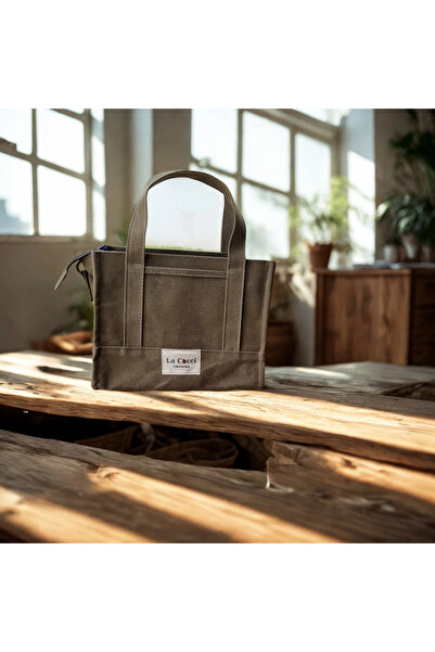 La Cocci Cocci Chic Midi Mumlu Kanvas El Çantası- Kahverengi