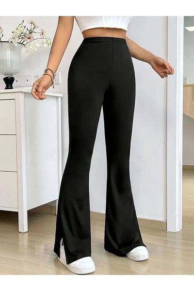 Modayakamoz New Season Women's High Waist Leg-Widening Side Slit Diving Pants