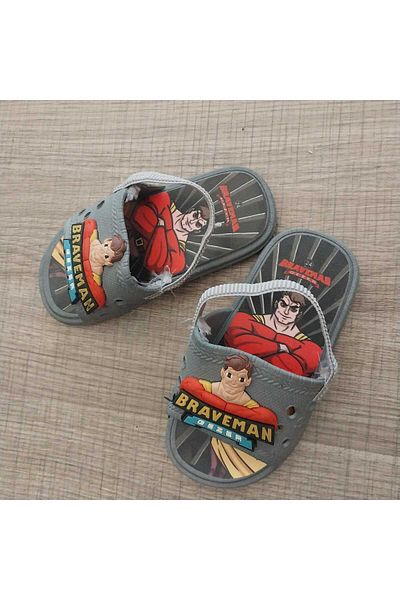 GEZER Braveman Patterned Summer Boy's Slippers Eva Non-Slip Sole Small Pattern (1No Large Recommended)