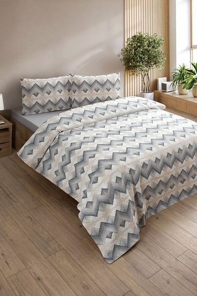 Formeya Lovely Patterned Single Duvet Cover Set - Single Duvet Cover Set with Elastic Sheet