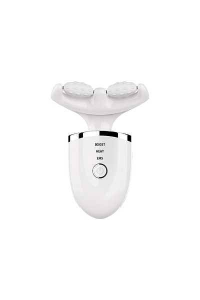 Influential Tech 4-in-1 Smart Facial Device with Roller, EMS, Heating, Vibration, 400mAh, Anti-Aging Care