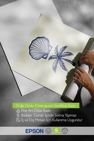 Postifull Poster cu cadru alb, scoici, ilustrație, poster de culoare albastră, selecție de vară 2025, NR:109570