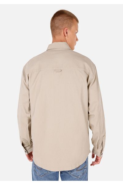Colin's Comfort Fit Shirt Neck Plain Men's Beige Long Sleeve Shirt