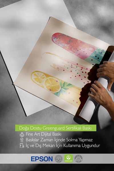 Postifull Pictură în cadru alb, înghețată, lămâie, ilustrație, ciudat, tonuri pastel, post de culoare multicoloră