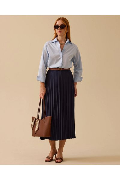 SCL Elastic Waist Pleated Skirt
