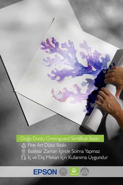 Postifull Pictură cu cadru alb, Coral, acuarelă, violet, poster de culoare albastră, selecție de vară 2025, NR:109871