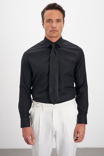 Paşahan No Ironing Required 100% Cotton Non Iron Classic Collar Oxford Men's Shirt