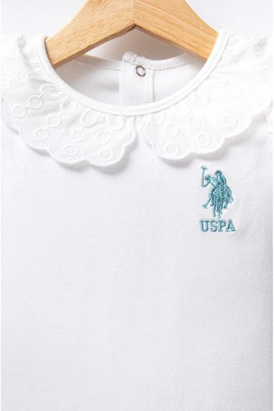 U.S. Polo Assn. U.S.Polo Assn Usb2386 Girl's Double Set White