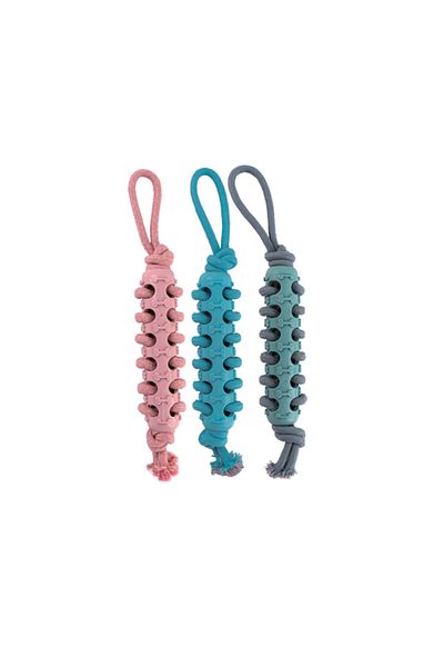 Eastland Tpr Dog Chew Toy with String 46cm Svlrs