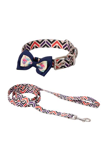 Eastland Bow Tie Neck Collar 20mm 40-50 cm + Extension 120cm Fish Pattern Svlrs