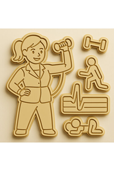 CESTOPİENO Women's Physiotherapist Mold Set Dough Sculpting/Cookies, Ceramic,...