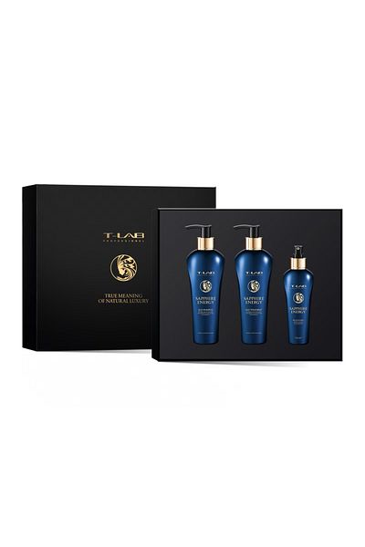 T Lab Set T-LAB Sapphire Energy Ritual – Șampon 300ml + Tratament pentru păr 300ml + Balsam leave-in 150ml