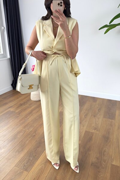 BİRCANÇİL Remy Yellow Vest Pants Set