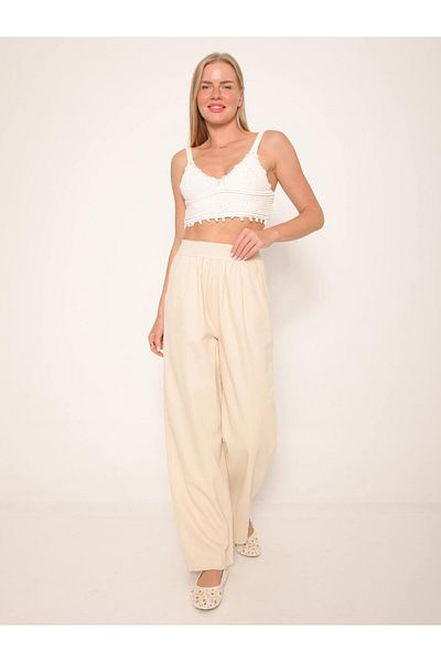 Coral Buy Brode Elastic Trousers Stone
