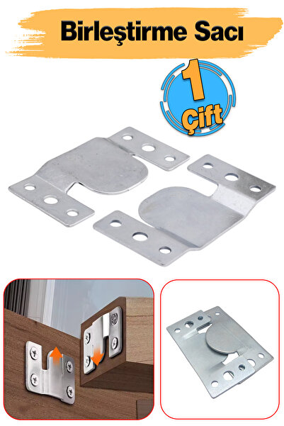 Badem10 Metal (1 ÇİFT TAKIM) Mobilya Baza Koltuk Köşe Kanepe Çekyat Birleştir...