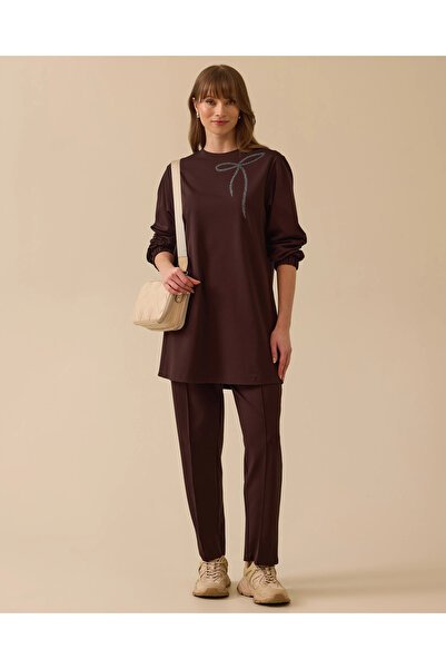 SCL İşleme Detaylı Uzun Kollu Sweatshirt