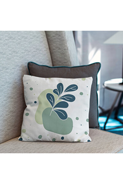 Hayal Dekoratif Cadou decorativ cu tematică boemă boho, verde, alb, pernă pentru canapea din 4 piese - set de huse de pernă