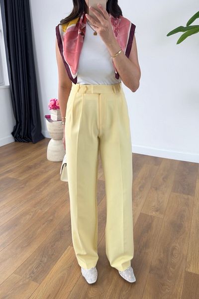 BİRCANÇİL Mary Yellow Palazzo Pants
