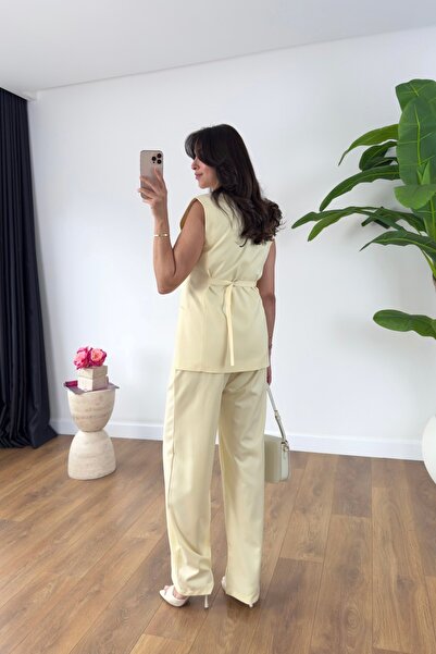 BİRCANÇİL Remy Yellow Vest Pants Set