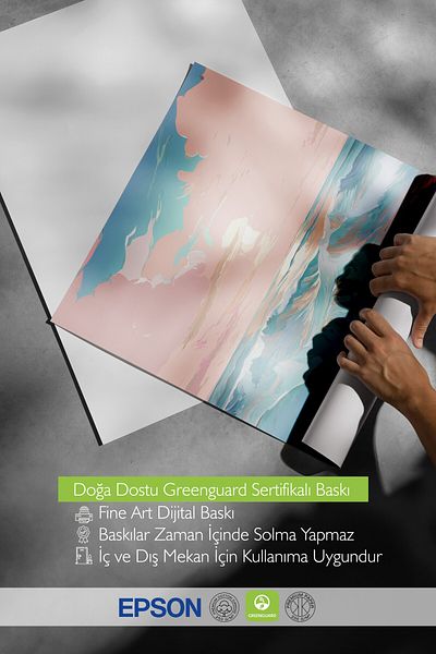 Postifull Pictură cu cadru alb, ocean, valuri, nori, acuarelă, poster colorat, selecție de vară 2025,